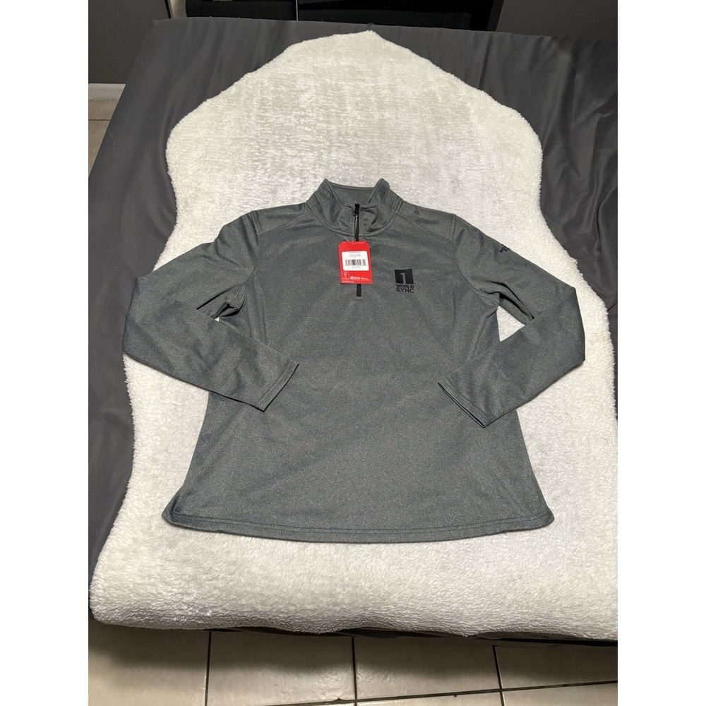 New‎ North Face Heather Asphalt Gray 1/4 Zip Sweatshirt Size XL LOGO